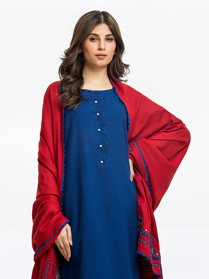Pret 3Pc Embroidered Khaddar Suit - EWTKE23-68800-3P