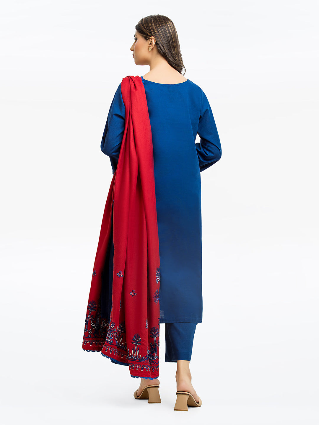 Pret 3Pc Embroidered Khaddar Suit - EWTKE23-68800-3P