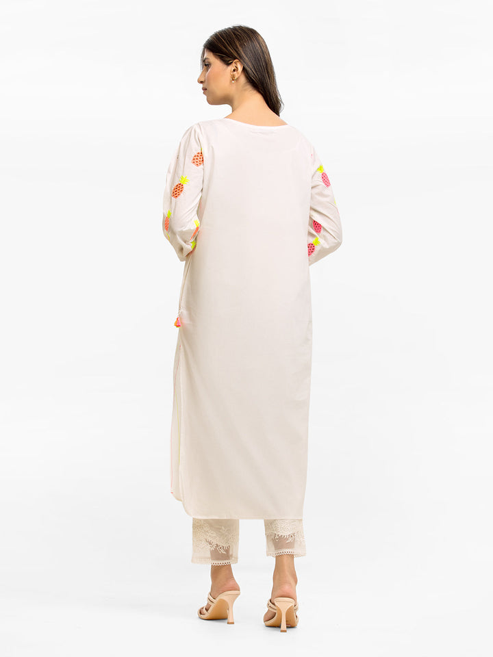 Pret 1Pc Embroidered Cambric Shirt - EWTKE23-68911S