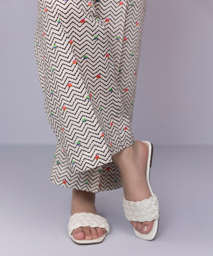 Embroidered Dobby Culottes