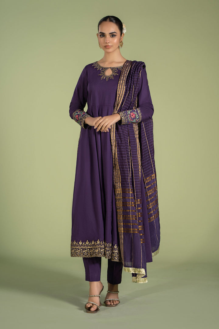 3 PIECE EMBROIDERED LAWN SUIT | DW-EF24-115