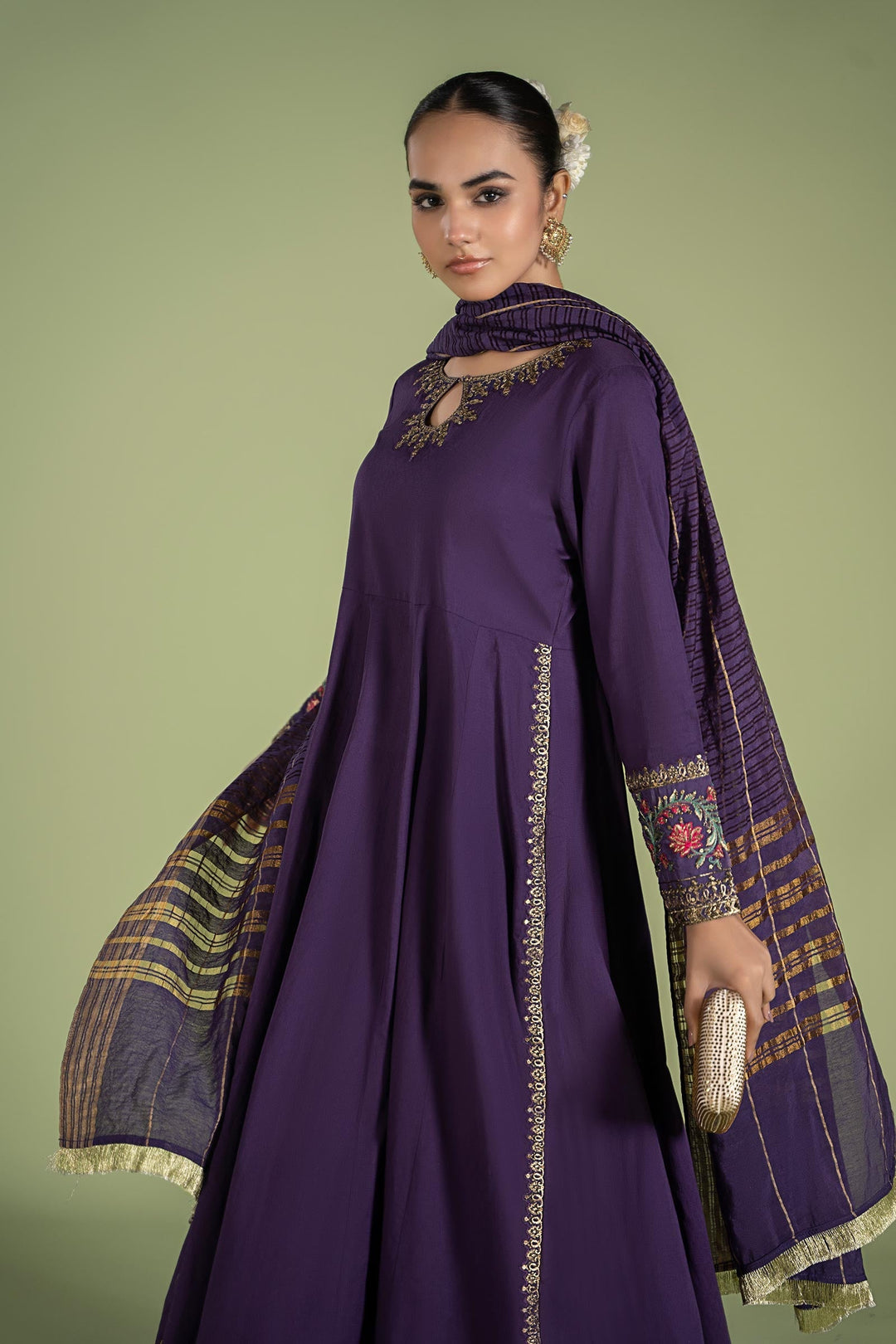 3 PIECE EMBROIDERED LAWN SUIT | DW-EF24-115