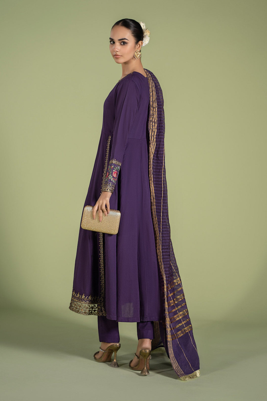 3 PIECE EMBROIDERED LAWN SUIT | DW-EF24-115