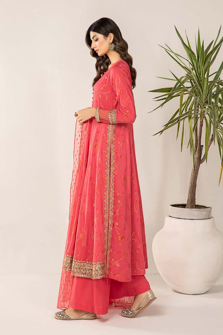 3 PIECE EMBROIDERED JACQUARD BROSHIA SUIT | DW-EF24-120