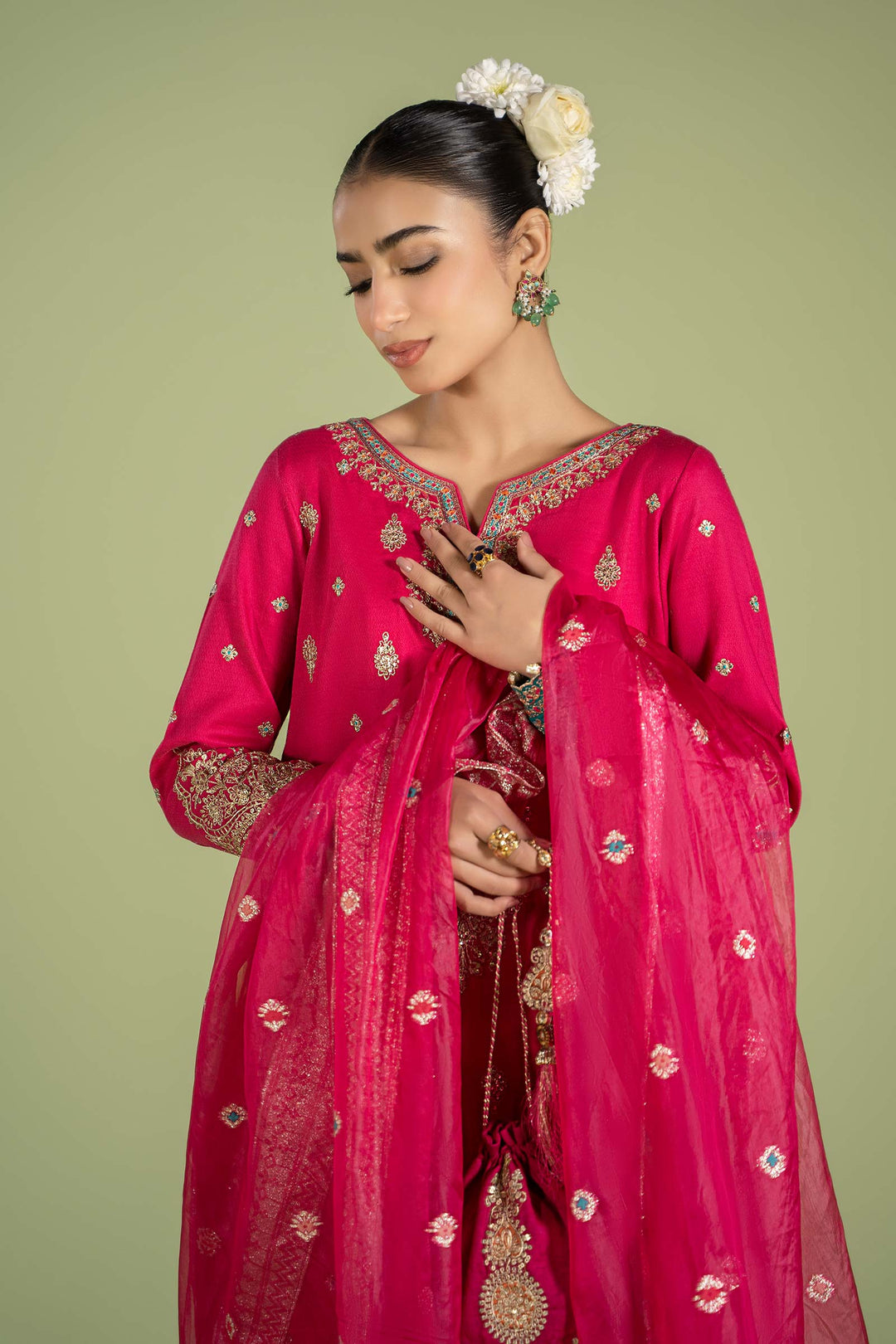 3 PIECE EMBROIDERED LAWN SUIT | DW-EF24-23