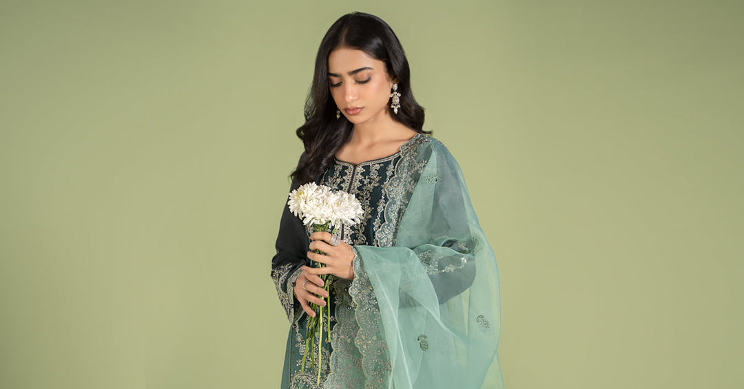 3 PIECE EMBROIDERED LAWN SUIT | DW-EF24-46