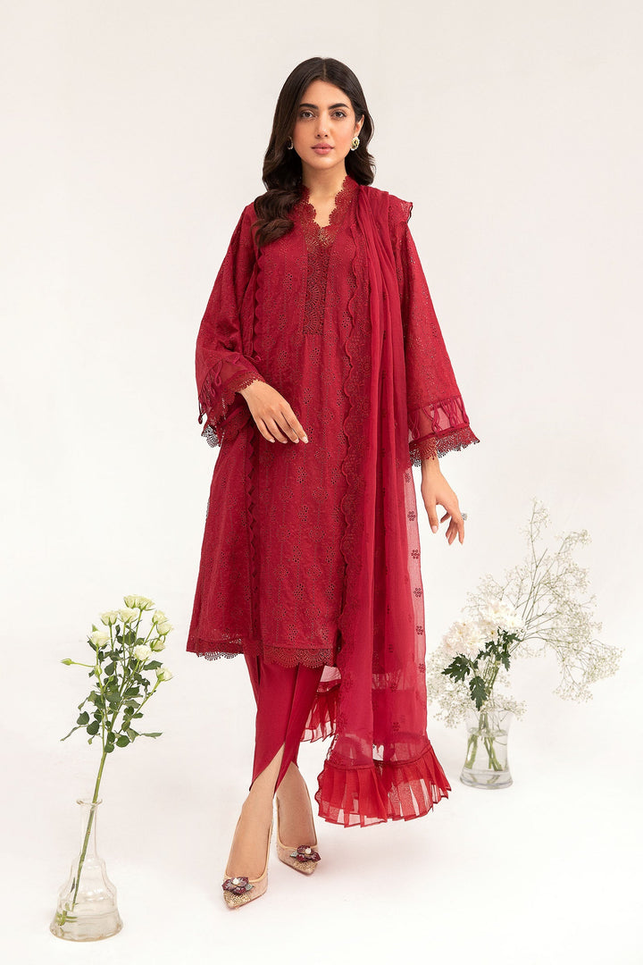 M.Luxe Fabrics Dupatta Maroon LF-403-D