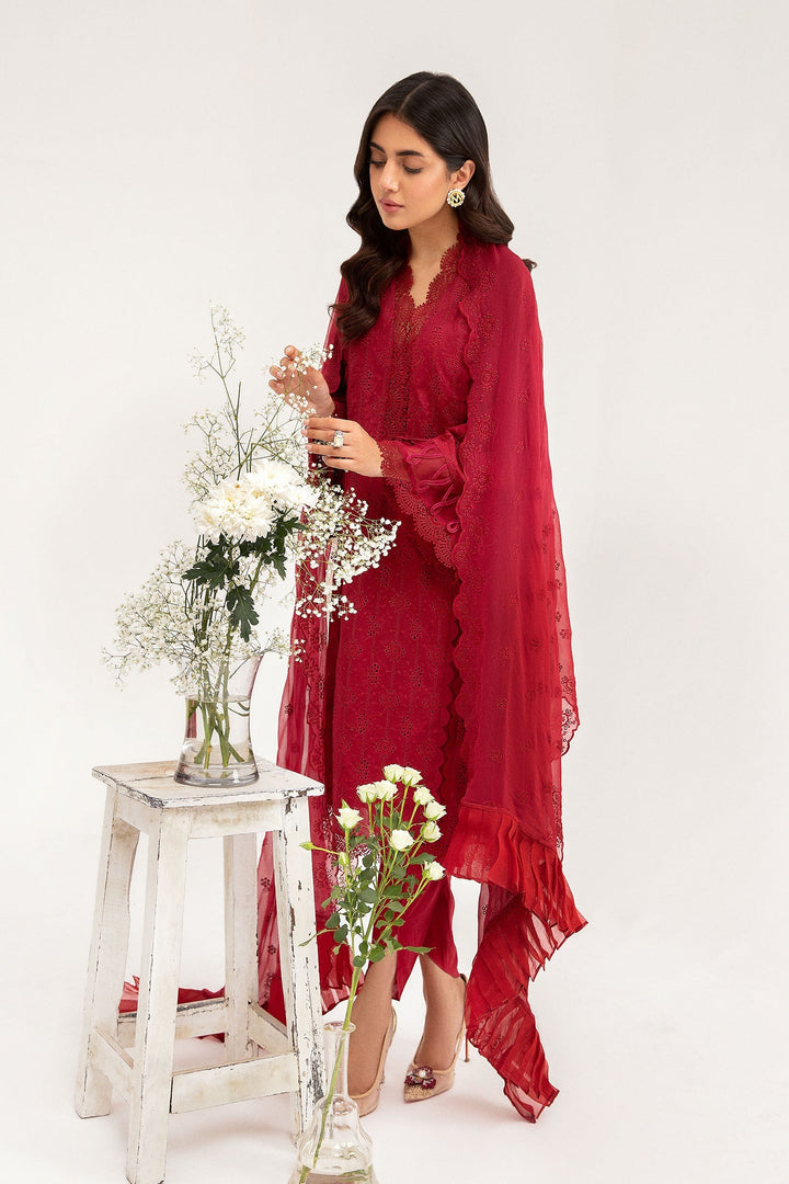 M.Luxe Fabrics Dupatta Maroon LF-403-D