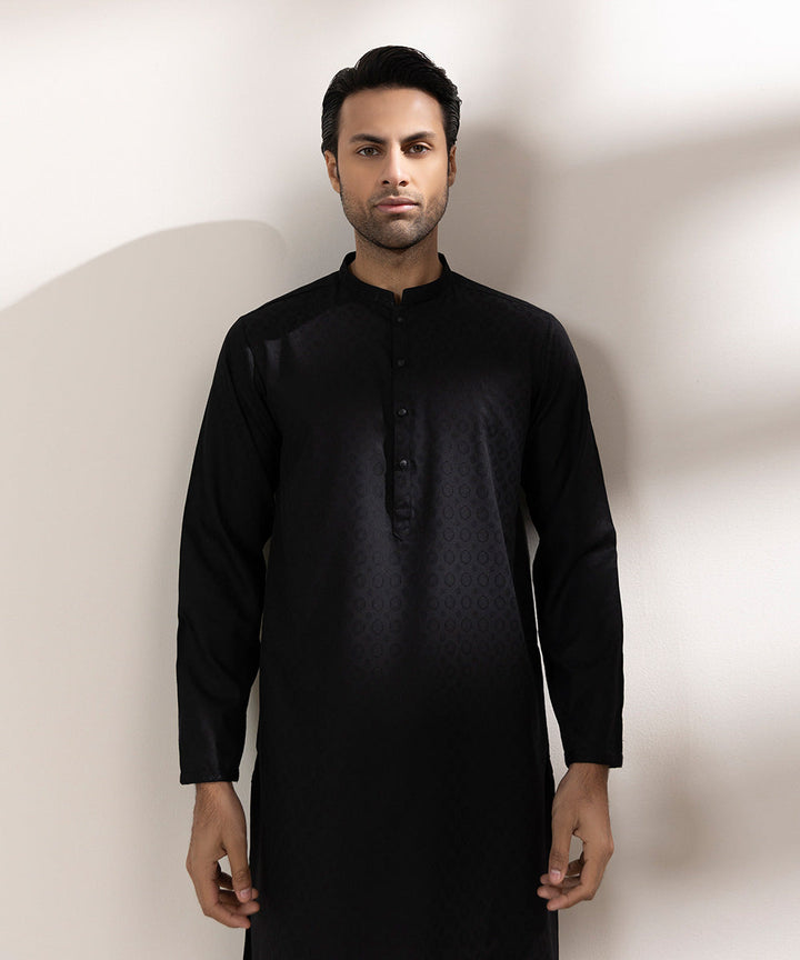 Embroidered Jacquard Kurta