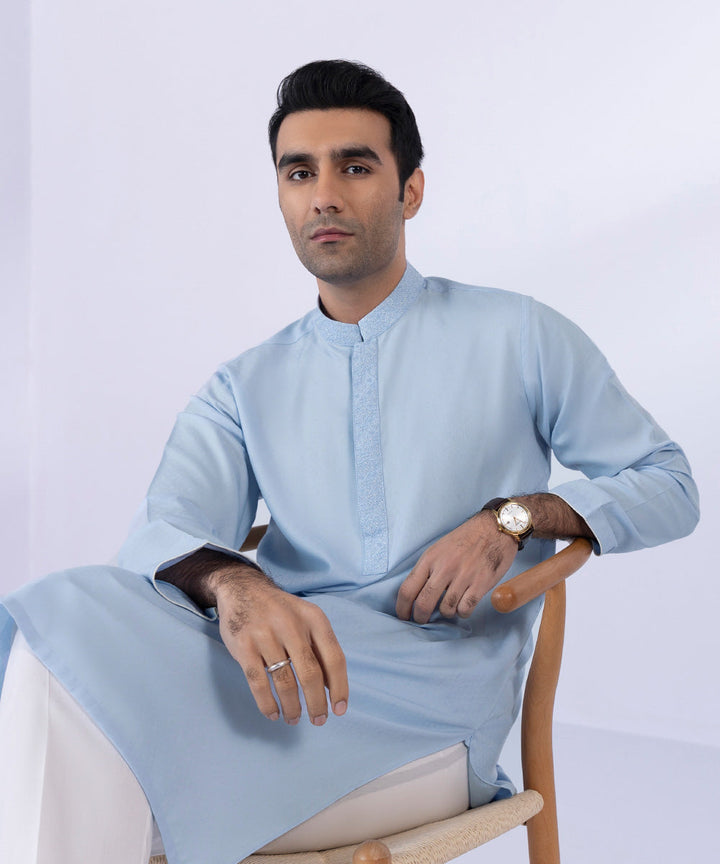 Embroidered Wash & Wear Kurta