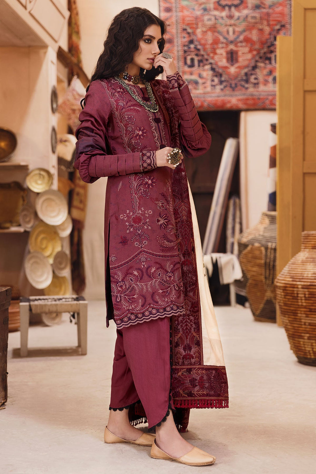 3733-FERAY EMBROIDERED LAWN UNSTITCHED