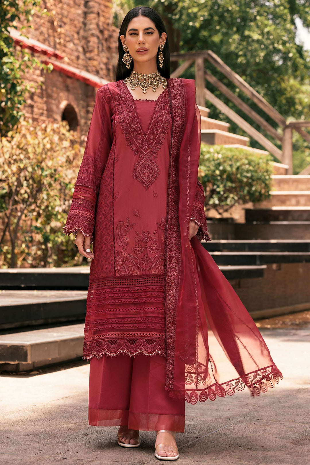 3385-DARA-KHSHAN EMBROIDERED LAWN UNSTITCHED