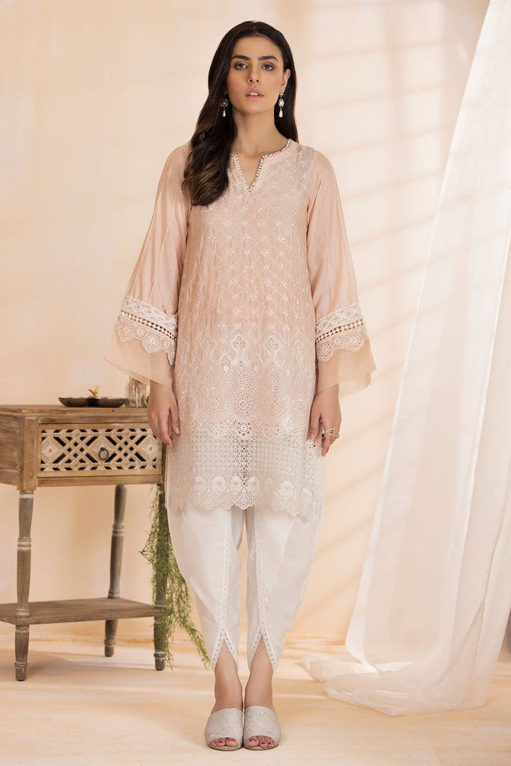 3403-CASTLETONE EMBROIDERED SCHIFFLI LAWN STITCHED