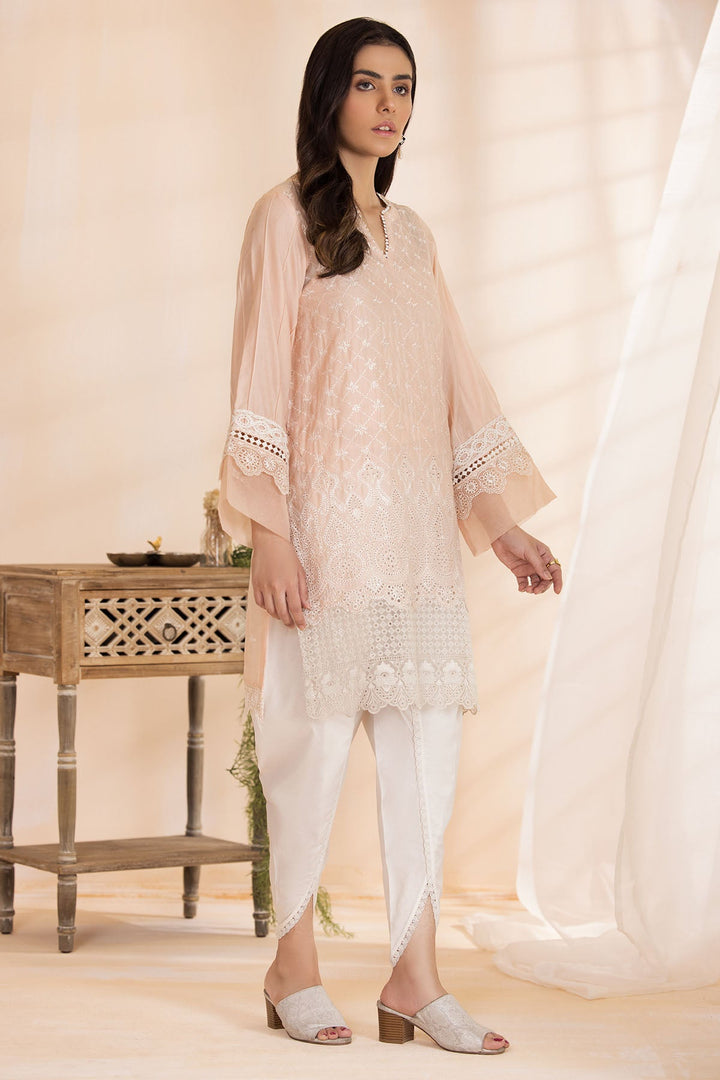 3403-CASTLETONE EMBROIDERED SCHIFFLI LAWN STITCHED