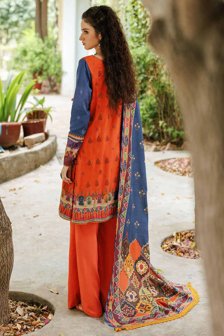 3603-DAYLILY DIGITAL PRINTED KHADDAR STITCHED