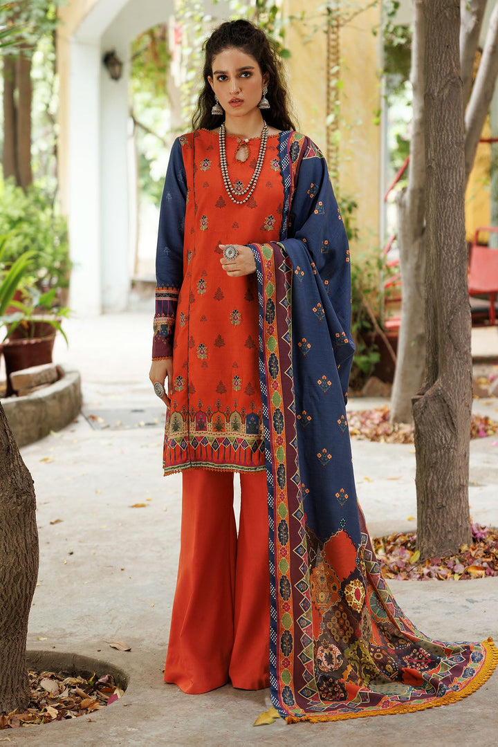 3603-DAYLILY DIGITAL PRINTED KHADDAR STITCHED