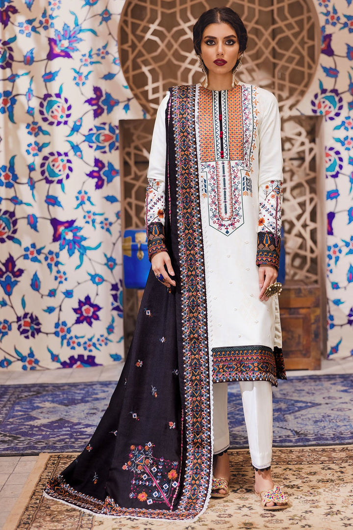 3734-SEVIL EMBROIDERED LAWN STITCHED