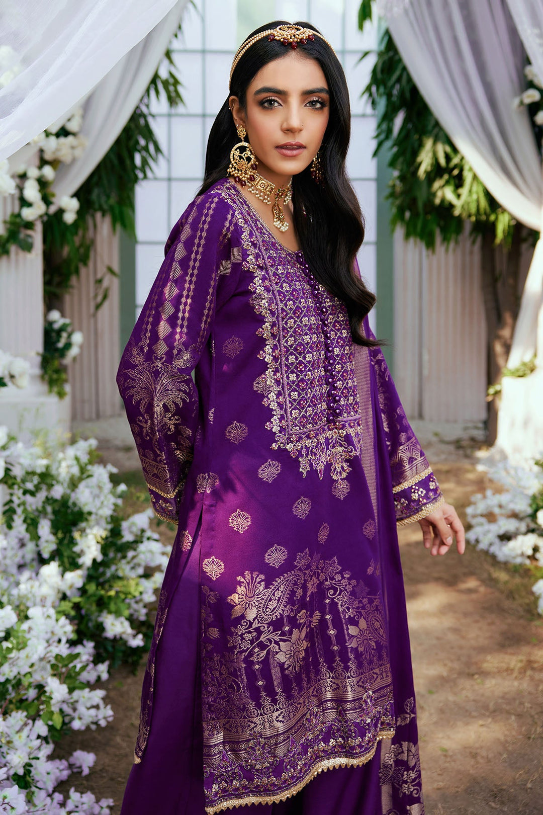 3859-ZIYA EMBROIDERED JACQUARD UNSTITCHED