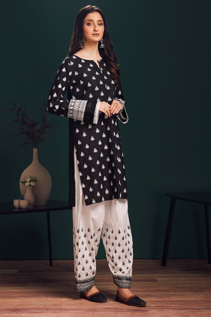 3988-SORBEL EMBROIDERED LAWN STITCHED