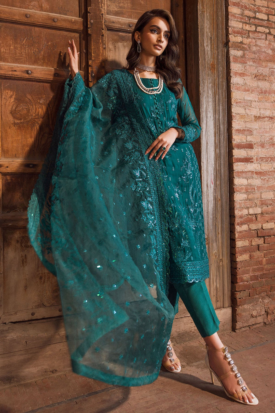 4123-ANUM EMBROIDERED BEMBERG CHIFFON UNSTITCHED