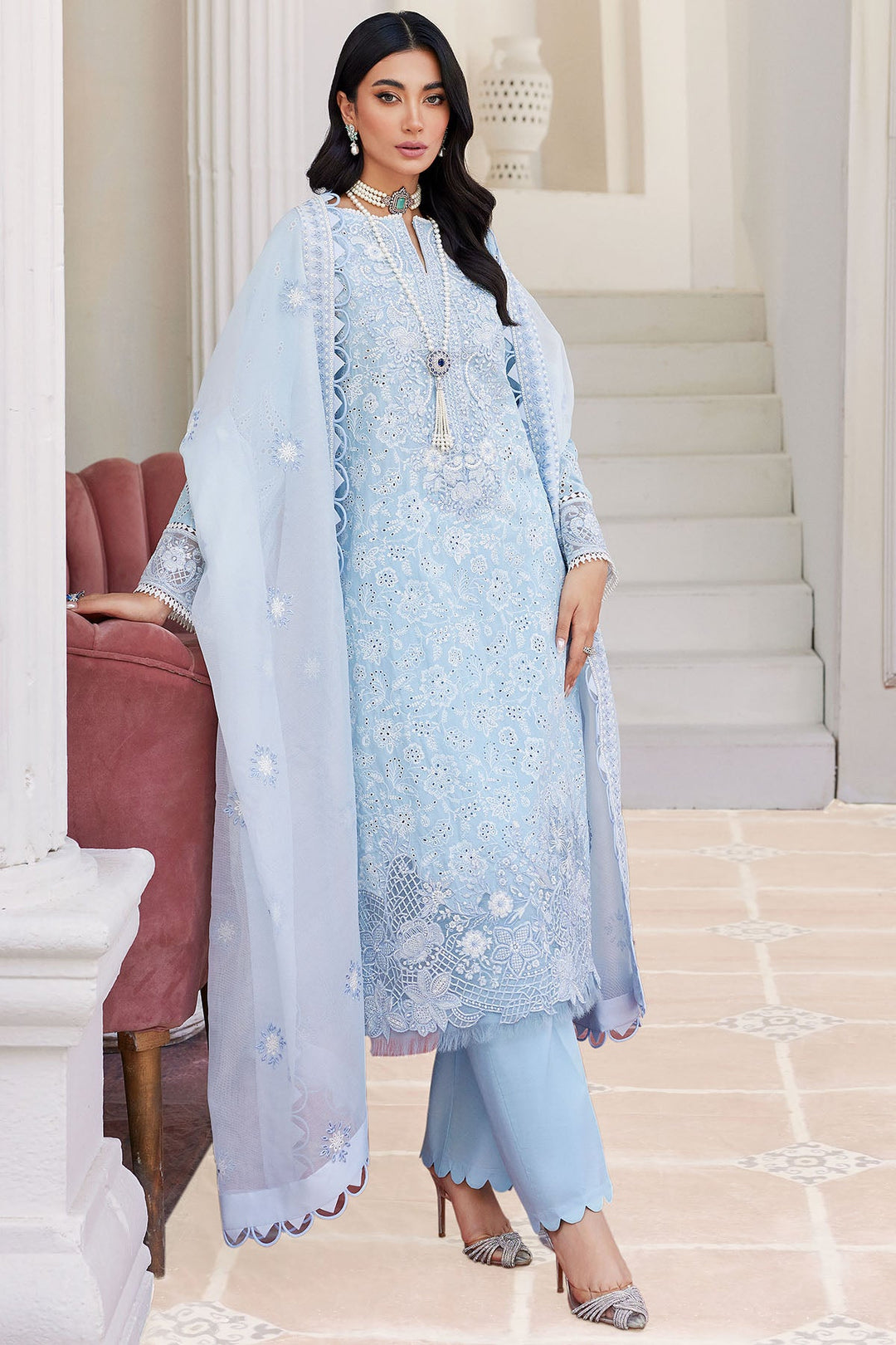 4133-CERYS EMBROIDERED LAWN STITCHED