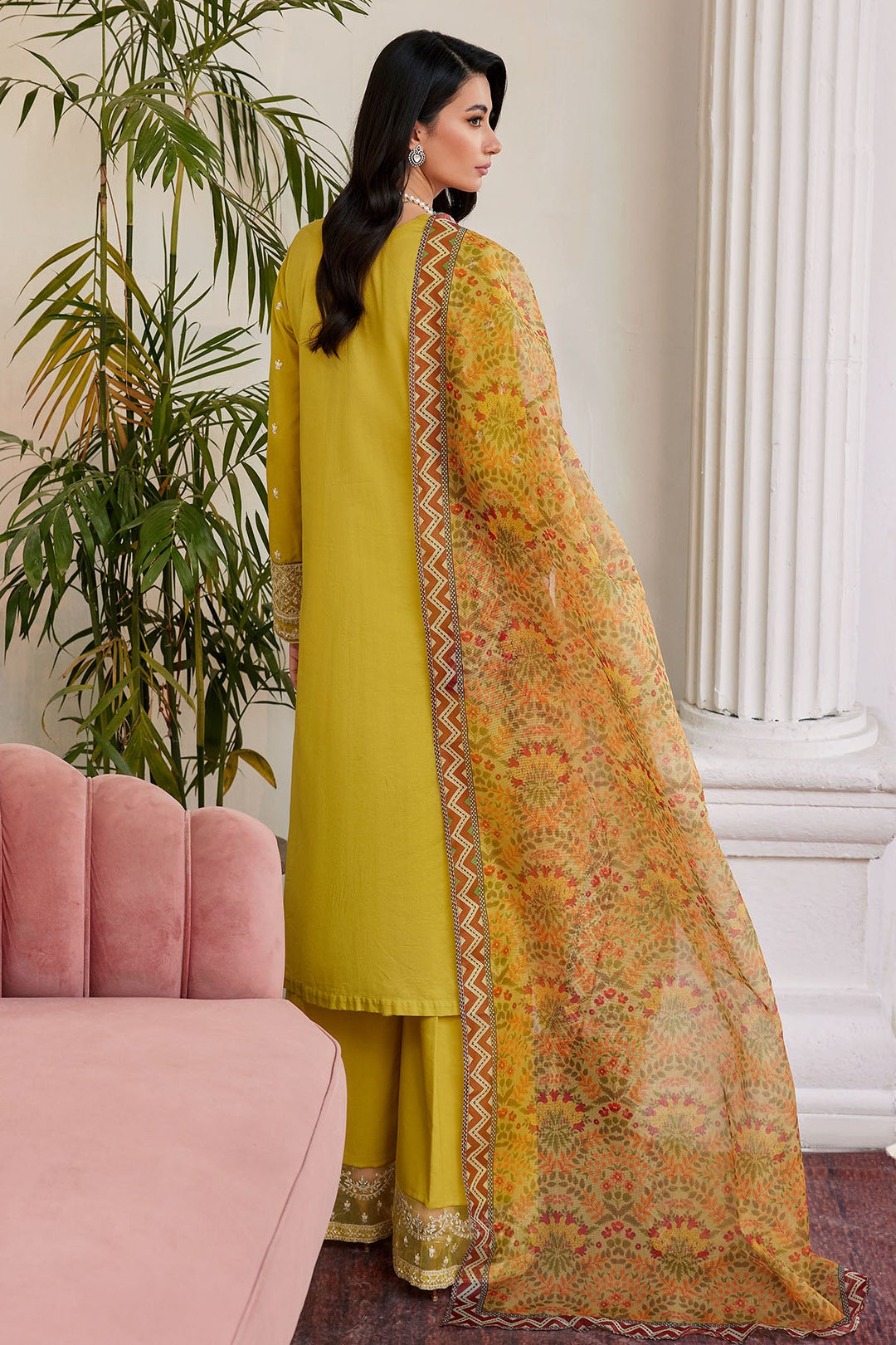 4139-DIANA EMBROIDERED LAWN STITCHED