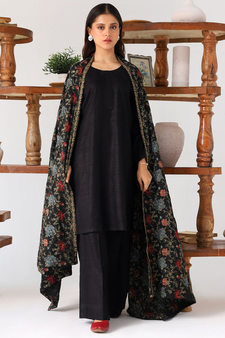 4203-JANAN EMBROIDERED KARANDI SHAWL