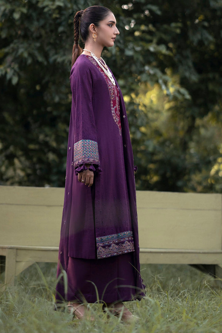 4356-ZIVA EMBROIDERED KHADDAR STITCHED