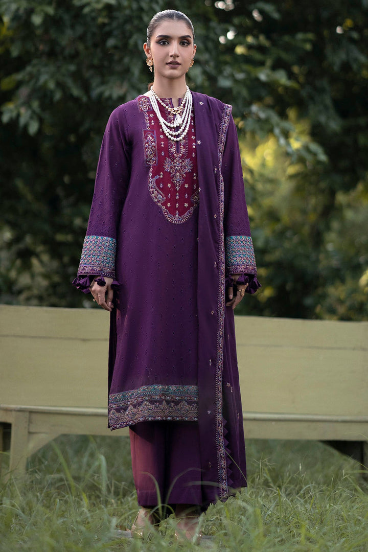 4356-ZIVA EMBROIDERED KHADDAR STITCHED