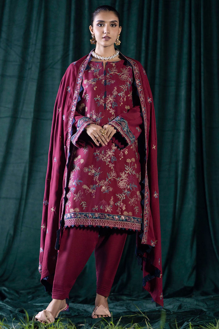 4357-CHIONE EMBROIDERED KHADDAR STITCHED