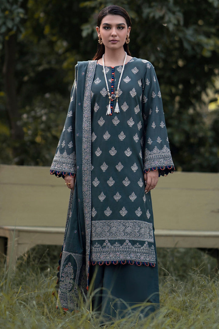 4358-MANDISA EMBROIDERED KHADDAR STITCHED