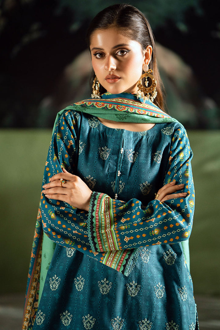 4387-MAHJABEEN DIGITAL PRINTED KHADDAR STITCHED