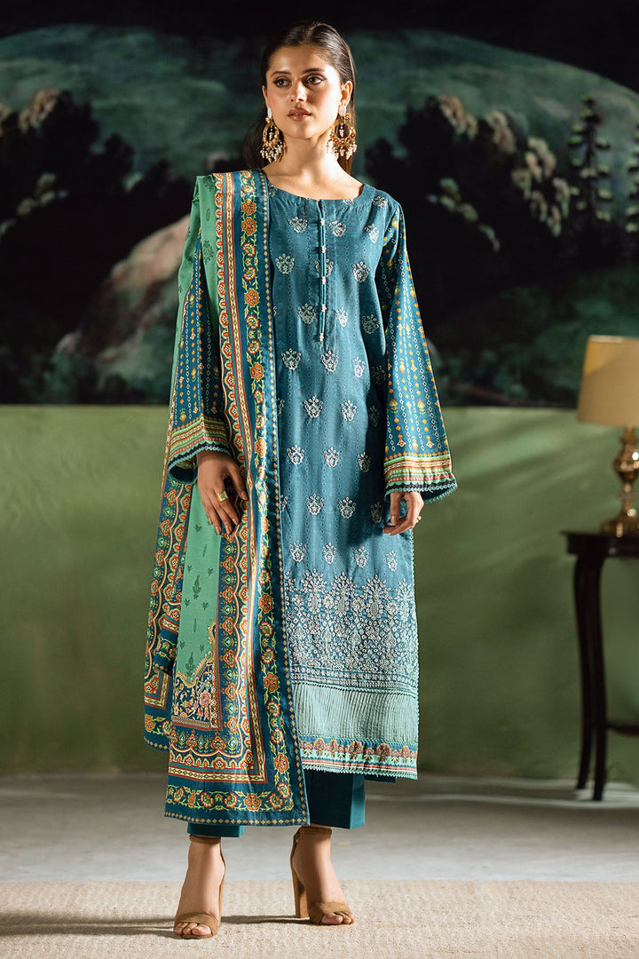 4387-MAHJABEEN DIGITAL PRINTED KHADDAR STITCHED