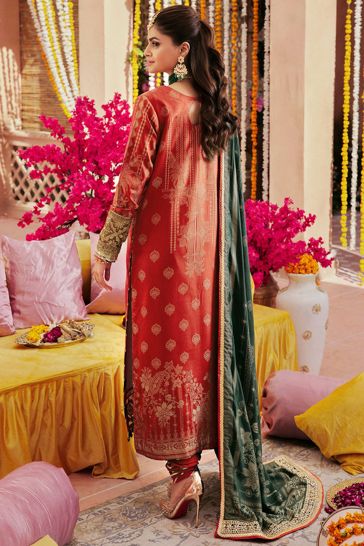 4394-HUSSANARRA EMBROIDERED JACQUARD STITCHED