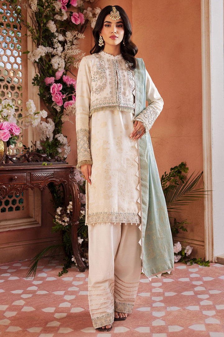 4398-DURE-SAMEEN EMBROIDERED JACQUARD UNSTITCHED