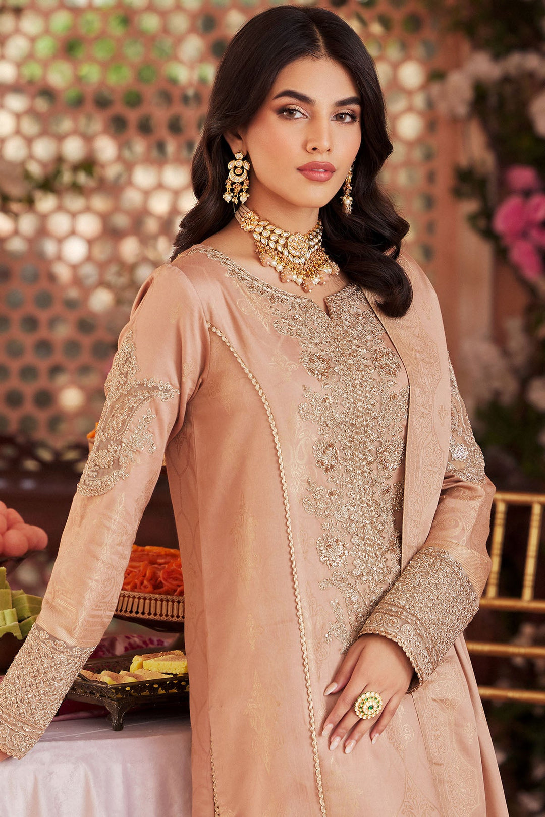 4399-DAIMA EMBROIDERED JACQUARD STITCHED