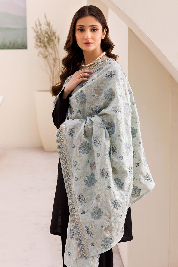 4502-SOHA EMBROIDERED KHADDAR SHAWL