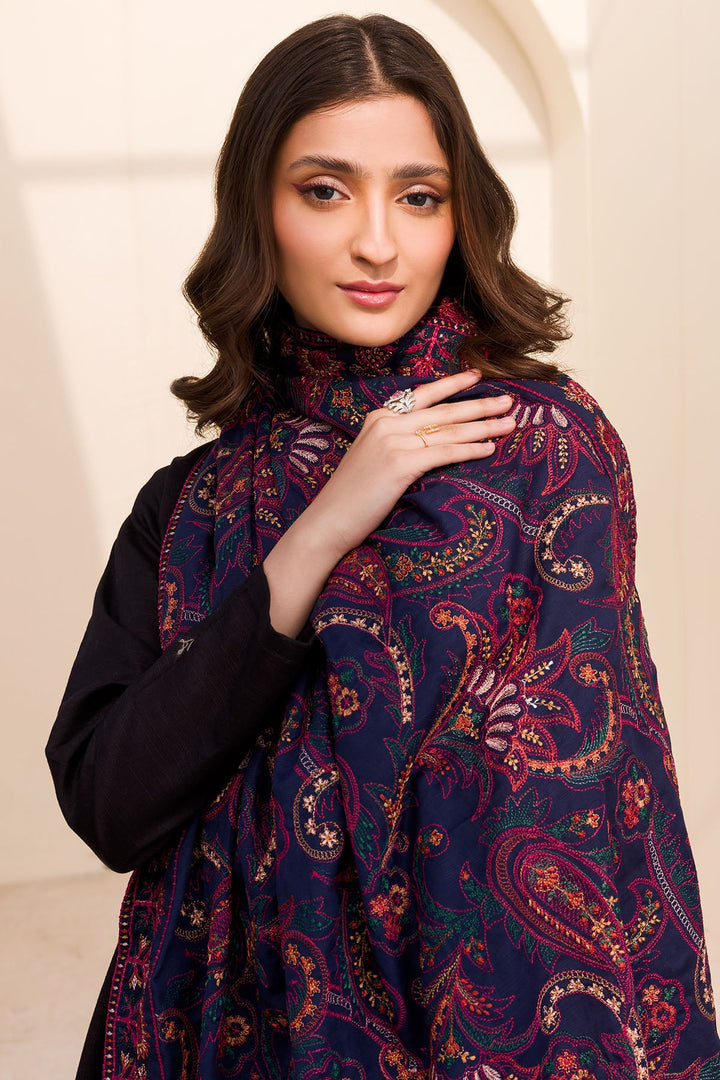 4505-HIBA EMBROIDERED KHADDAR SHAWL