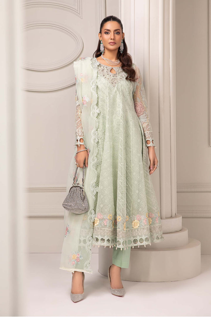 3 PIECE EMBROIDERED ORGANZA SUIT | SF-EF24-03