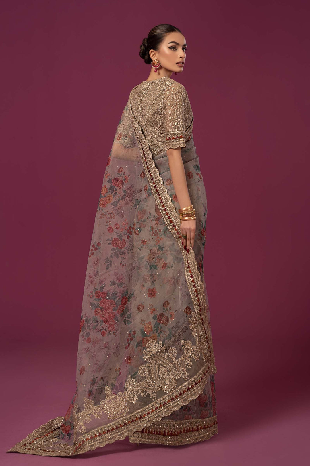 EMBROIDERED ORGANZA SAREE | SF-EF24-08