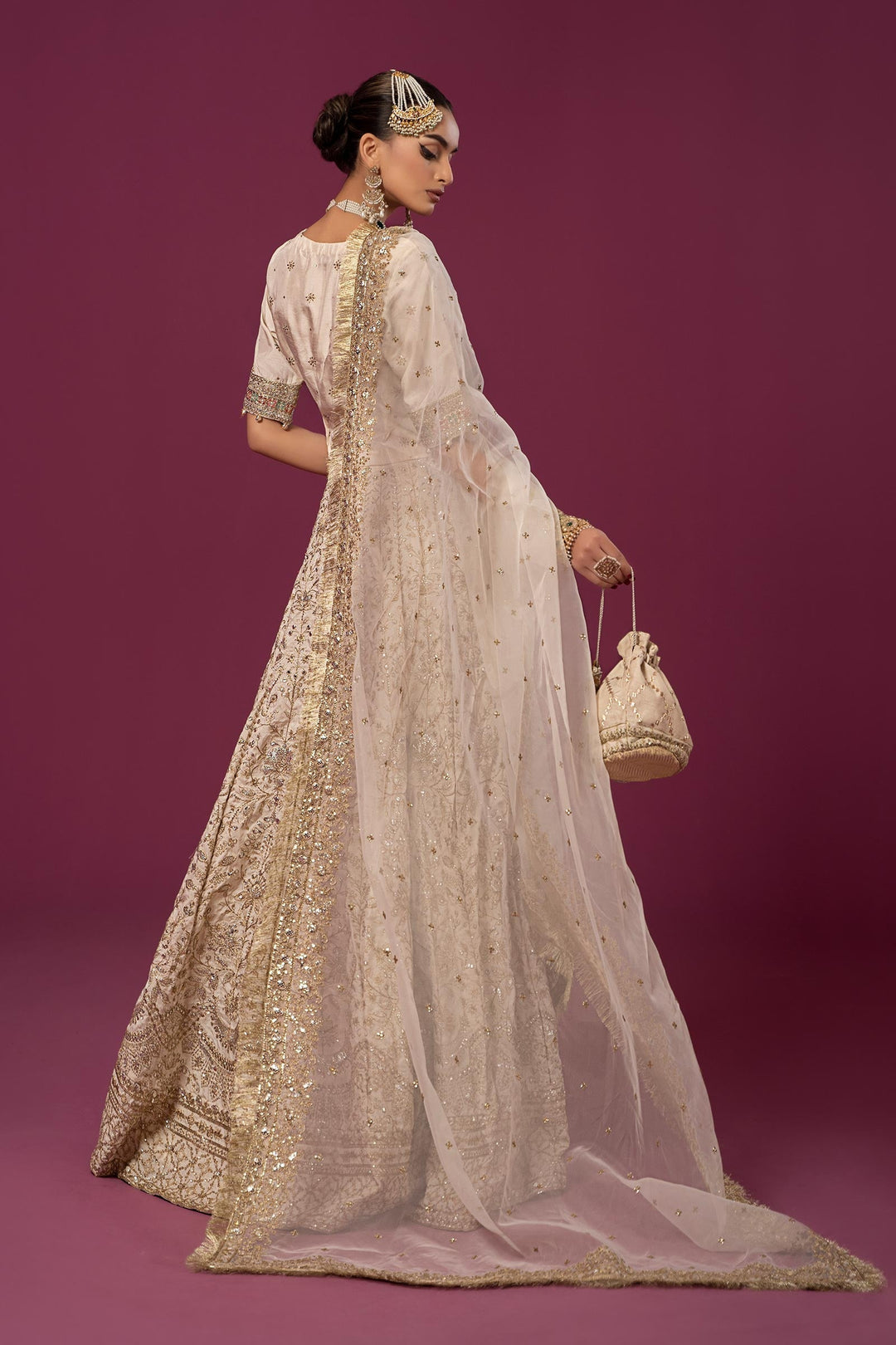 3 PIECE EMBROIDERED RAW SILK SUIT | SF-EF24-26