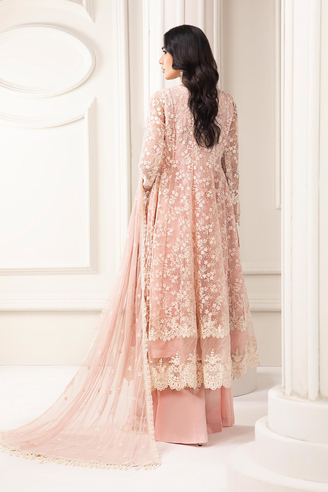 3 PIECE EMBROIDERED ORGANZA SUIT | SF-EF24-09