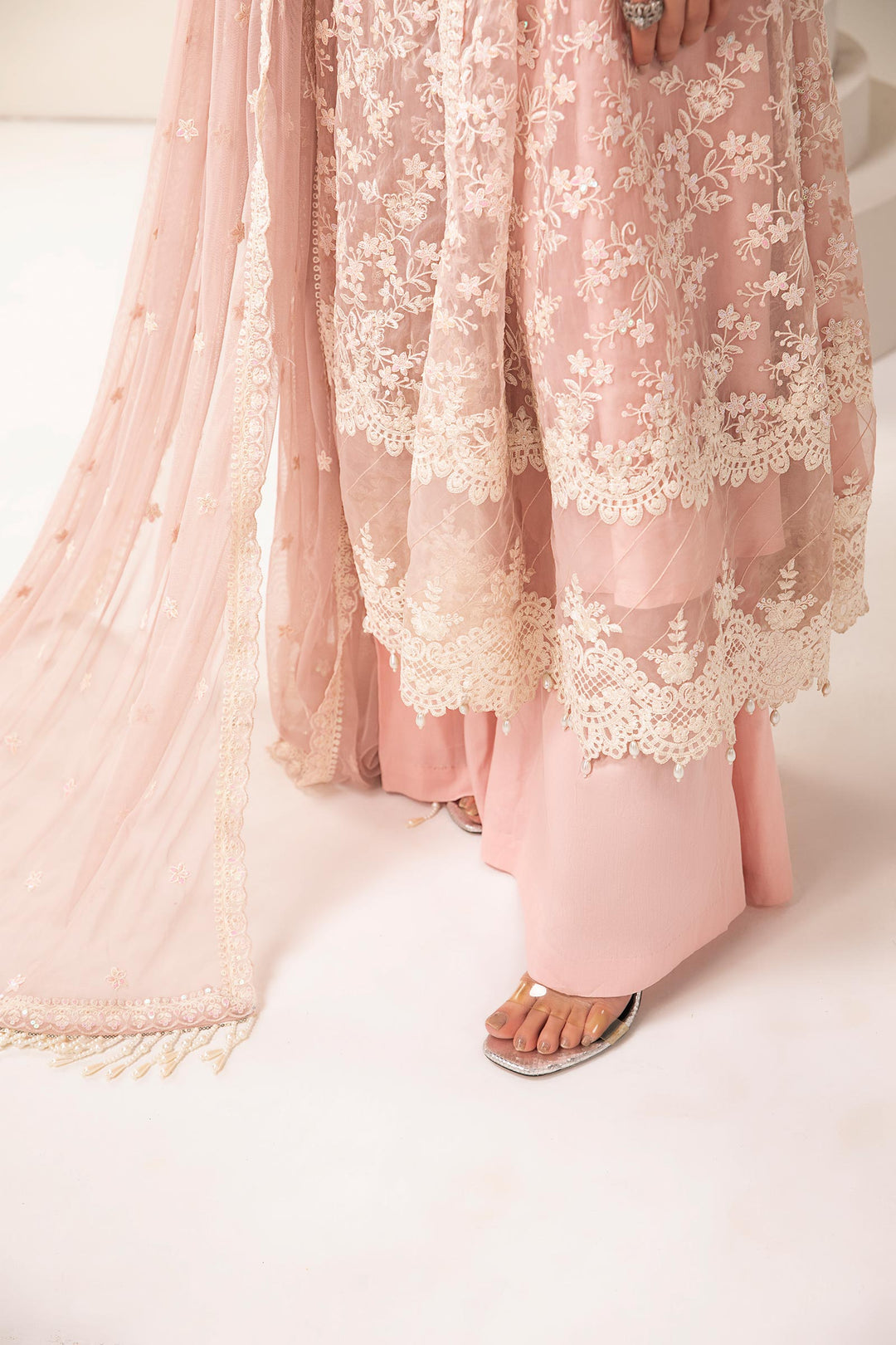 3 PIECE EMBROIDERED ORGANZA SUIT | SF-EF24-09