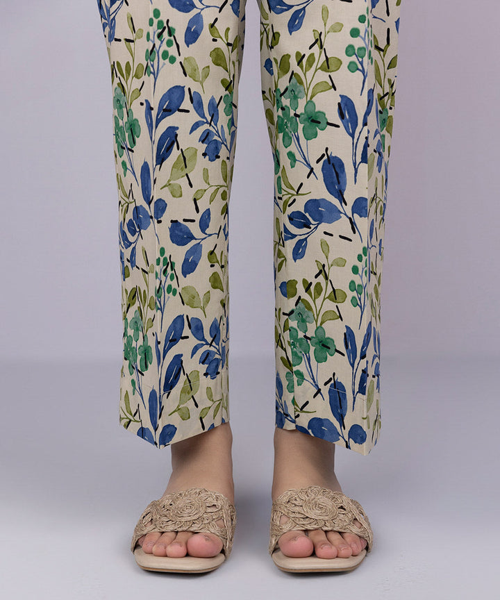 Printed Cambric Straight Pants