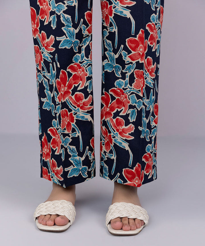 Printed Cambric Straight Pants