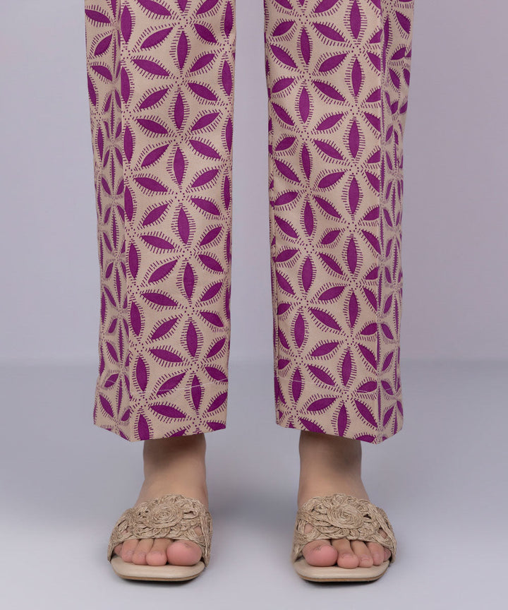 Printed Cambric Straight Pants