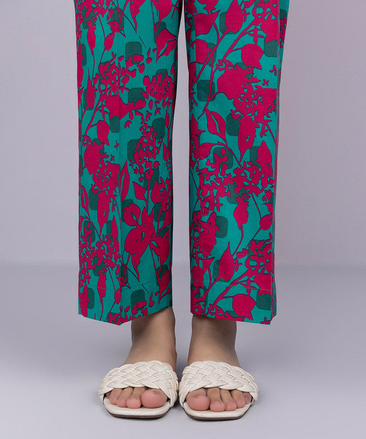 Printed Cambric Straight Pants