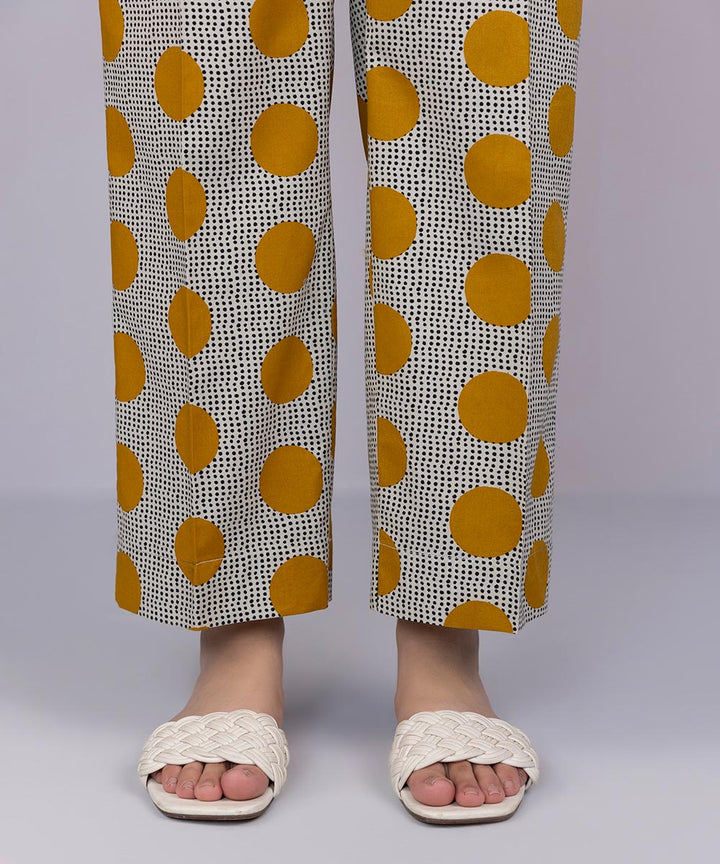 Printed Cambric Straight Pants