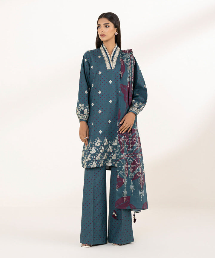 3 Piece - Embroidered Lawn Suit