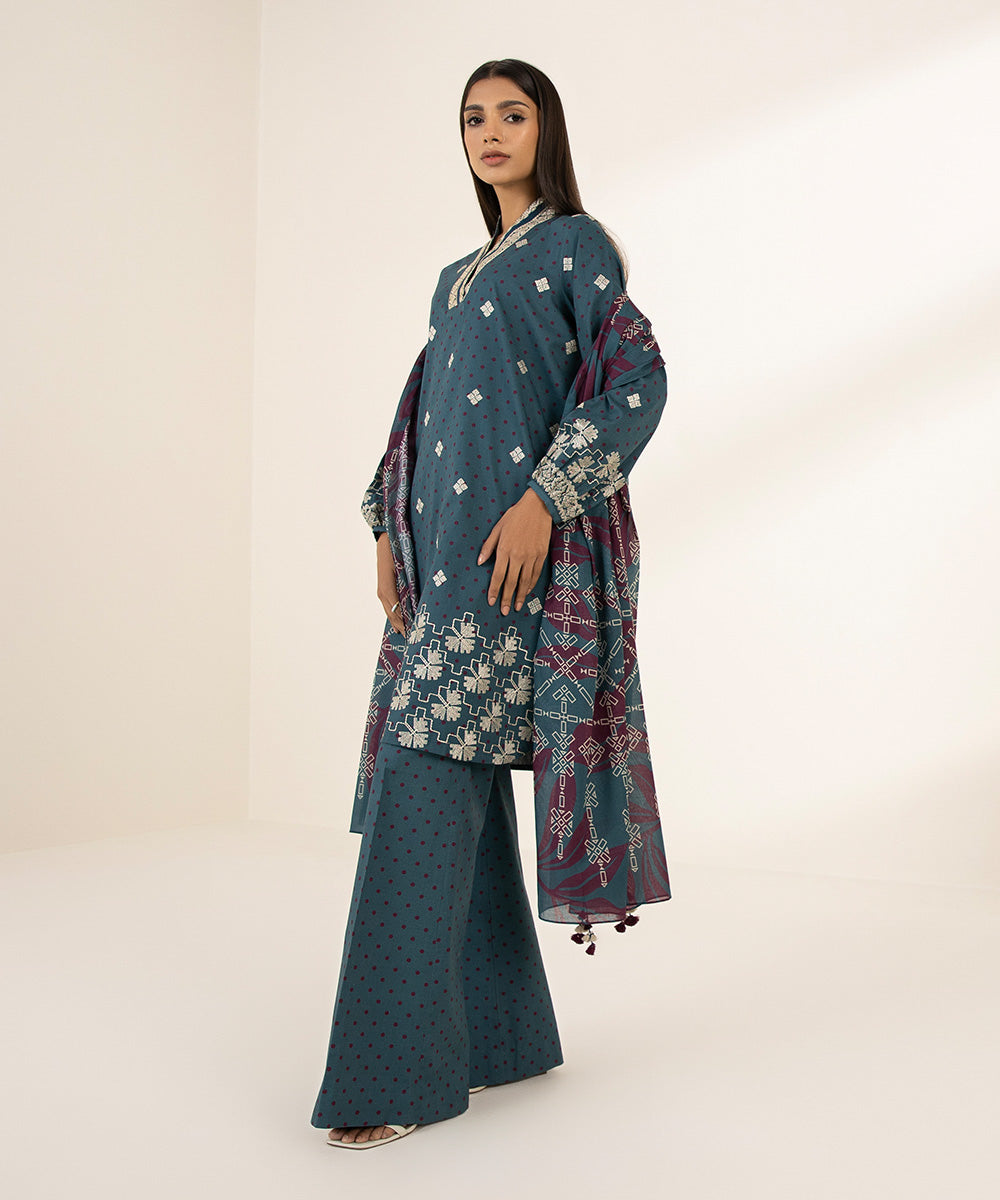 3 Piece - Embroidered Lawn Suit